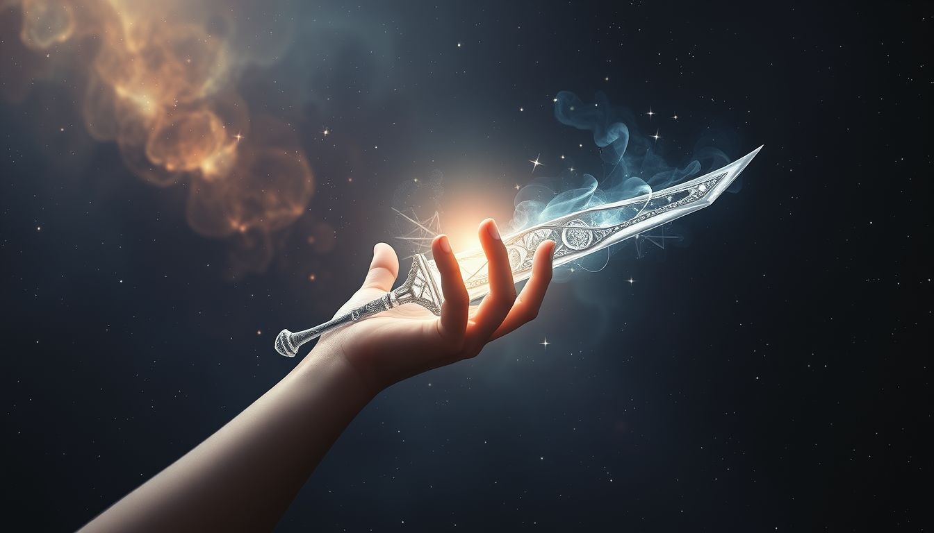 Dromen over een mes vasthouden symboliseert innerlijke kracht en bescherming.