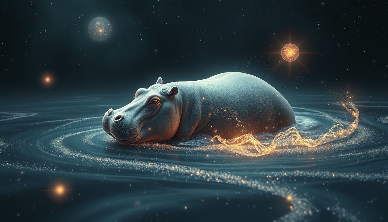 Dromen over nijlpaarden in rivier symboliseren emotionele kracht en balans.