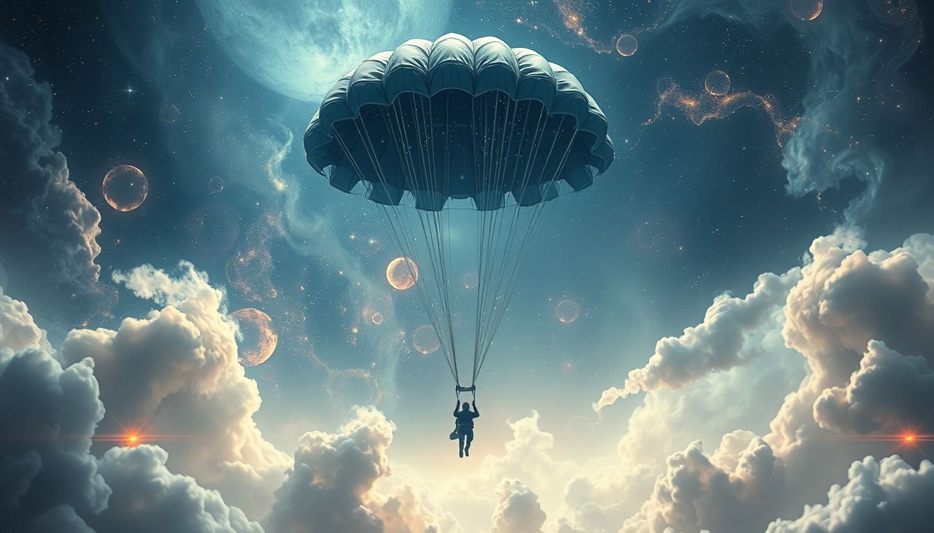 Dromen over een parachute die niet opent symboliseert angst voor falen.