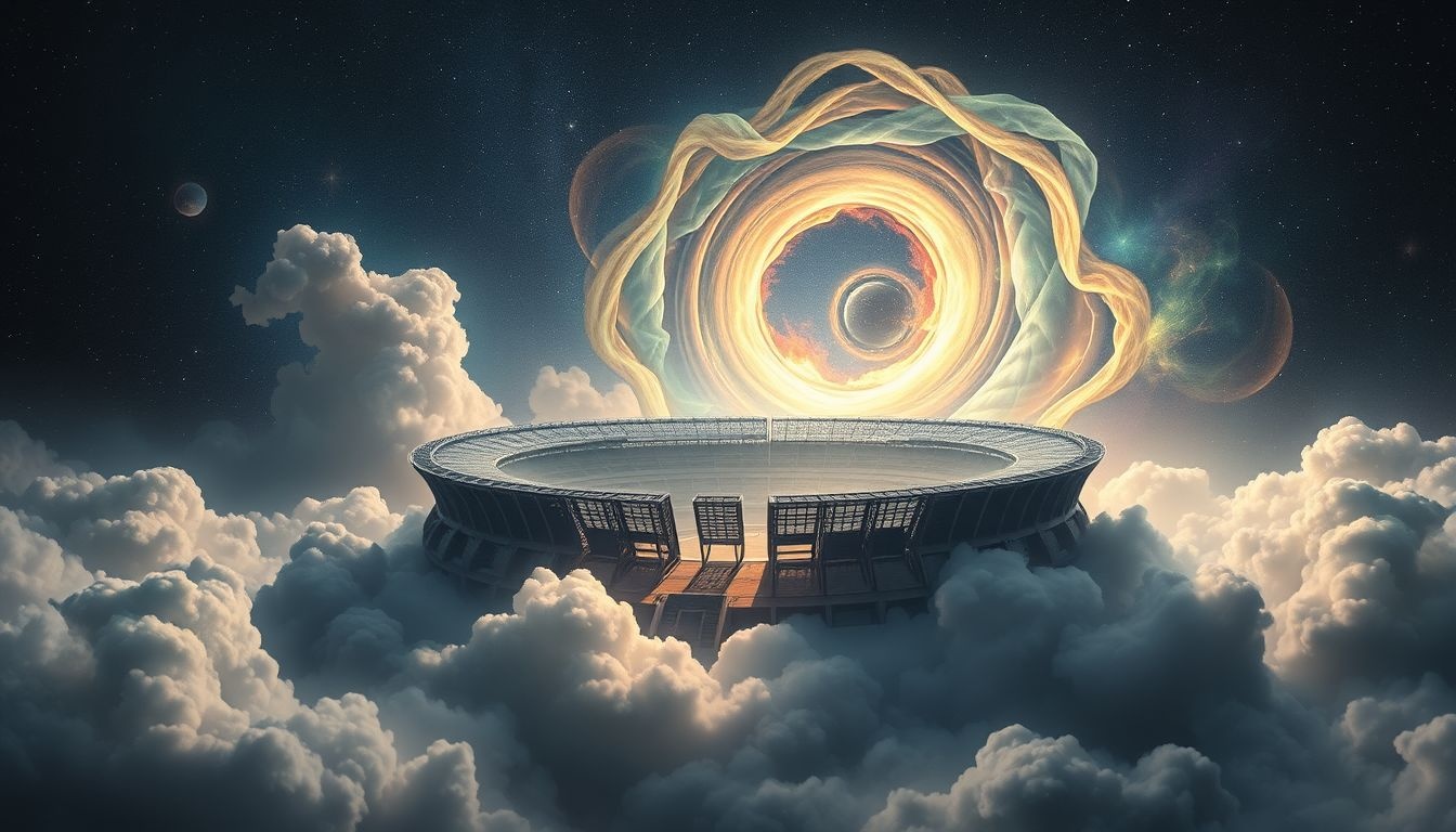 Dromen over een stadion tijdens oorlog symboliseert innerlijke strijd en hoop.