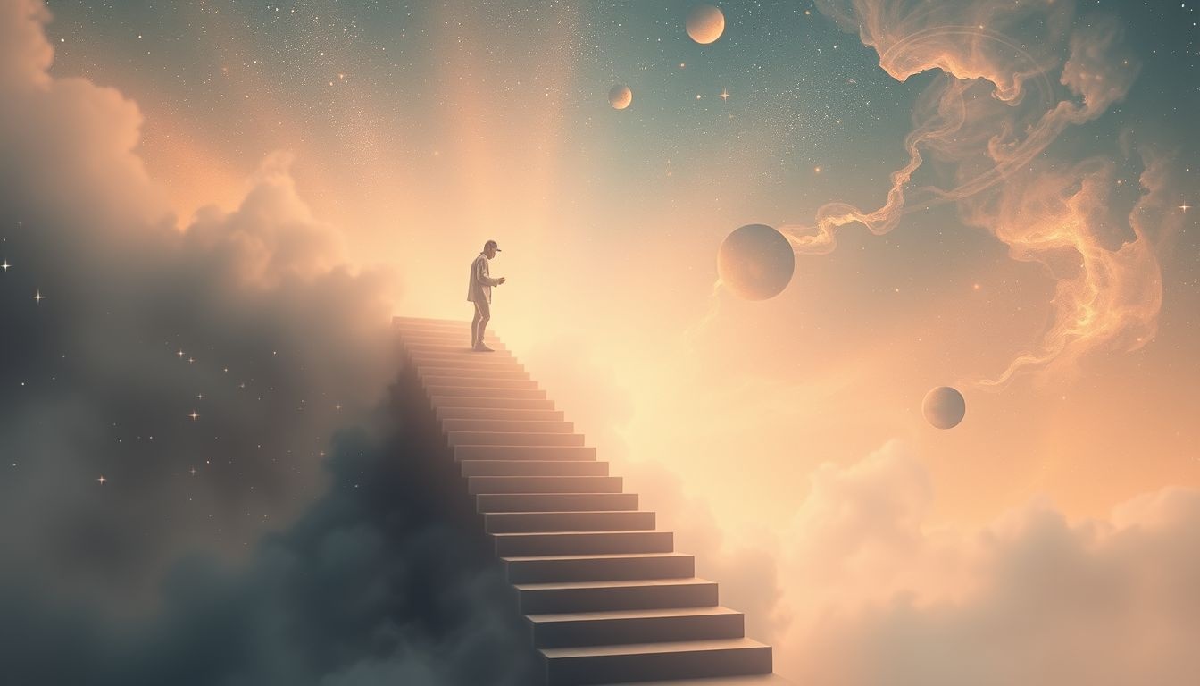 Dromen over trappen met weinig mensen symboliseren persoonlijke groei en focus.