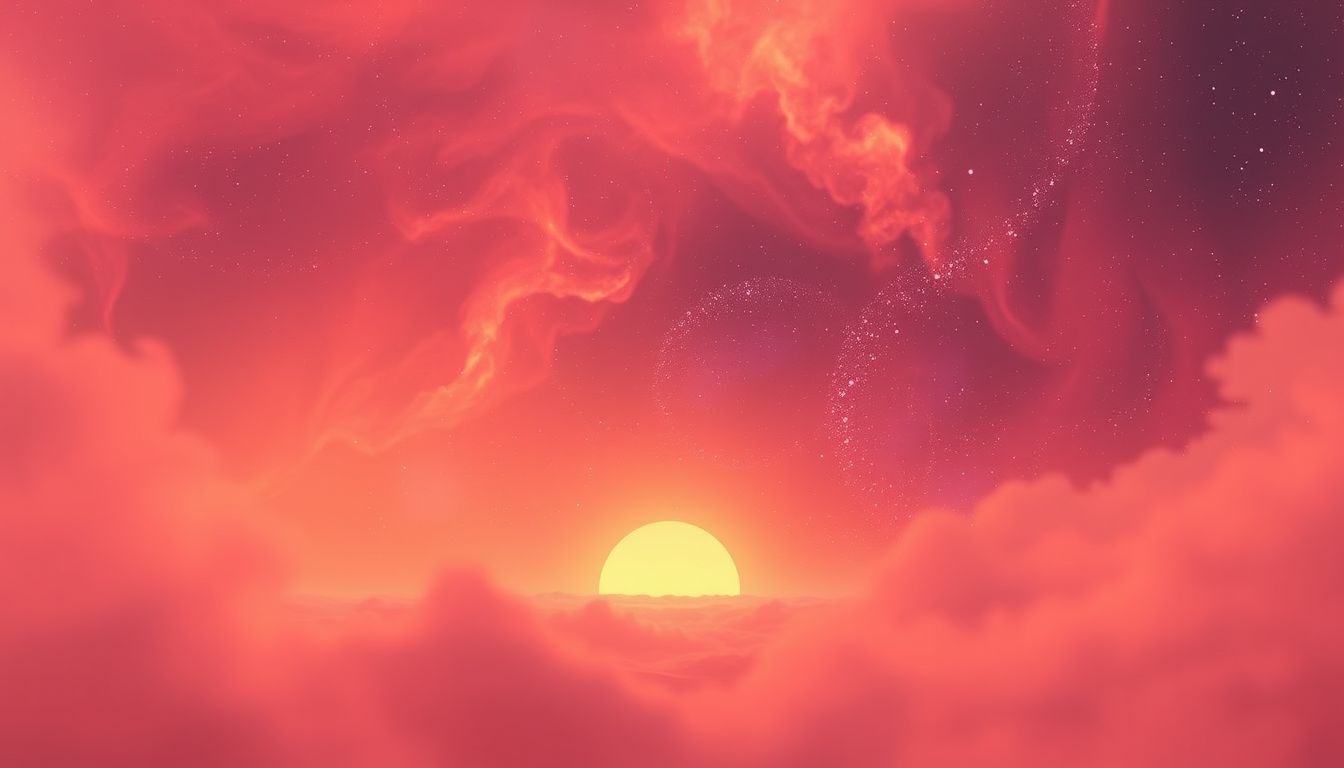 Een Ulaan-zonsondergang symboliseert afsluiting en nieuwe hoop.