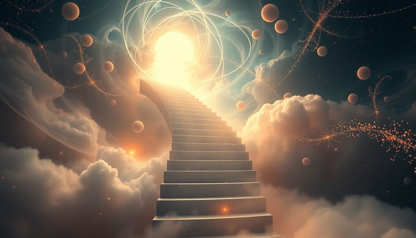 Een verborgen trap symboliseert onbekende kansen en innerlijke groei.