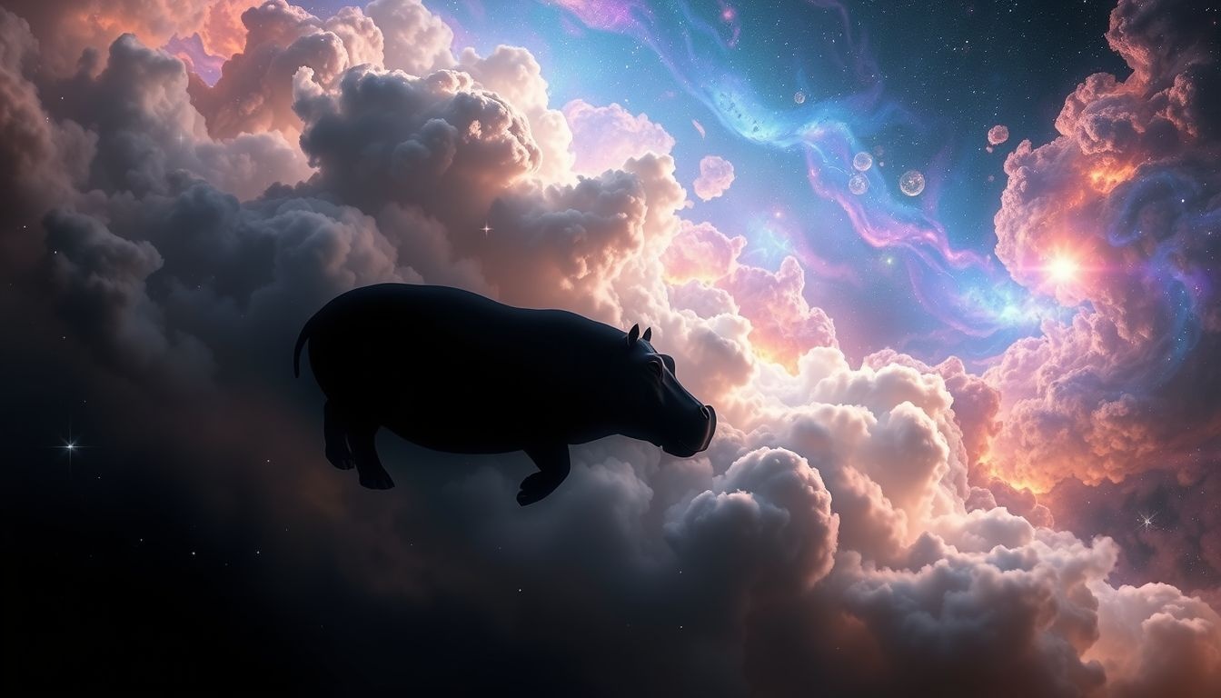 Dromen over een zwart nijlpaard symboliseert vaak verborgen kracht.