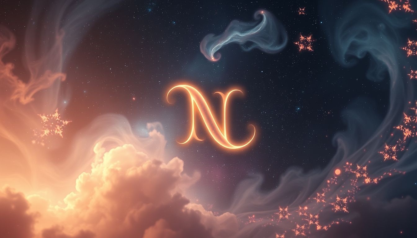 De letter N symboliseert nieuwe ideeën en innerlijke groei in dromen.