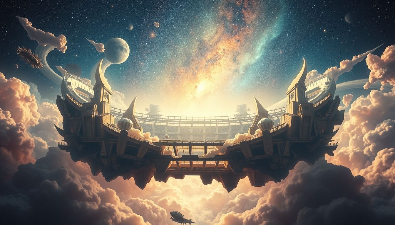 Dromen over stadionbouw symboliseert ambitie en het najagen van doelen.