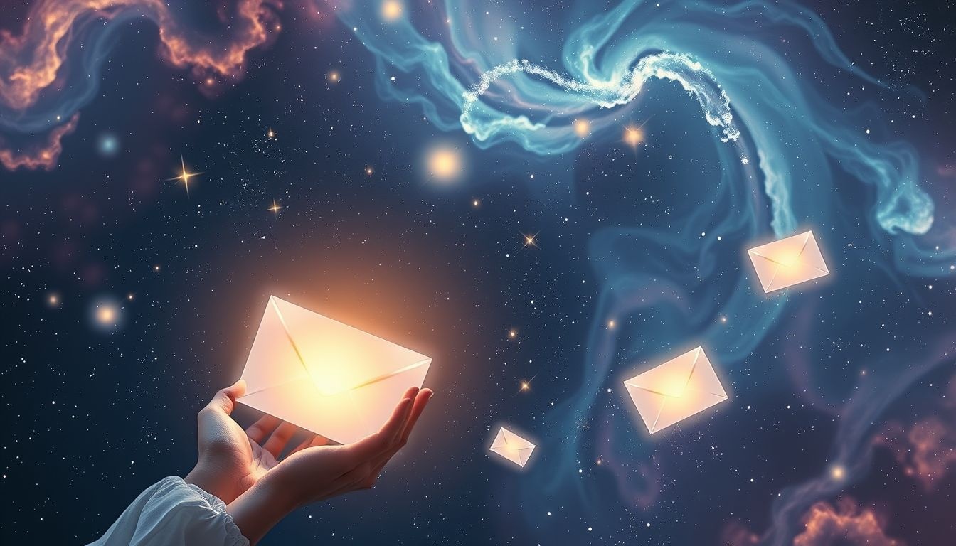 Dromen over brieven versturen symboliseert het uiten van belangrijke gevoelens.