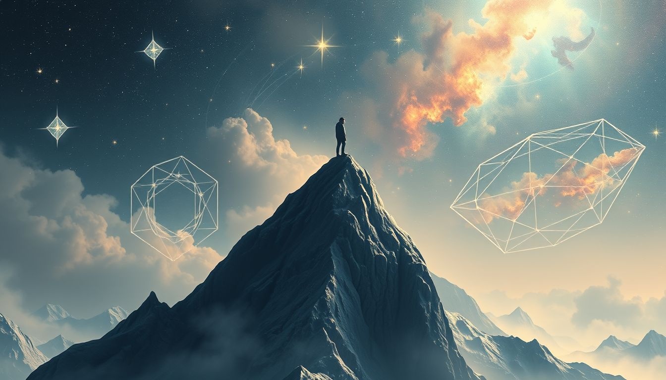 Dromen over hoog staan symboliseert succes en nieuwe inzichten.