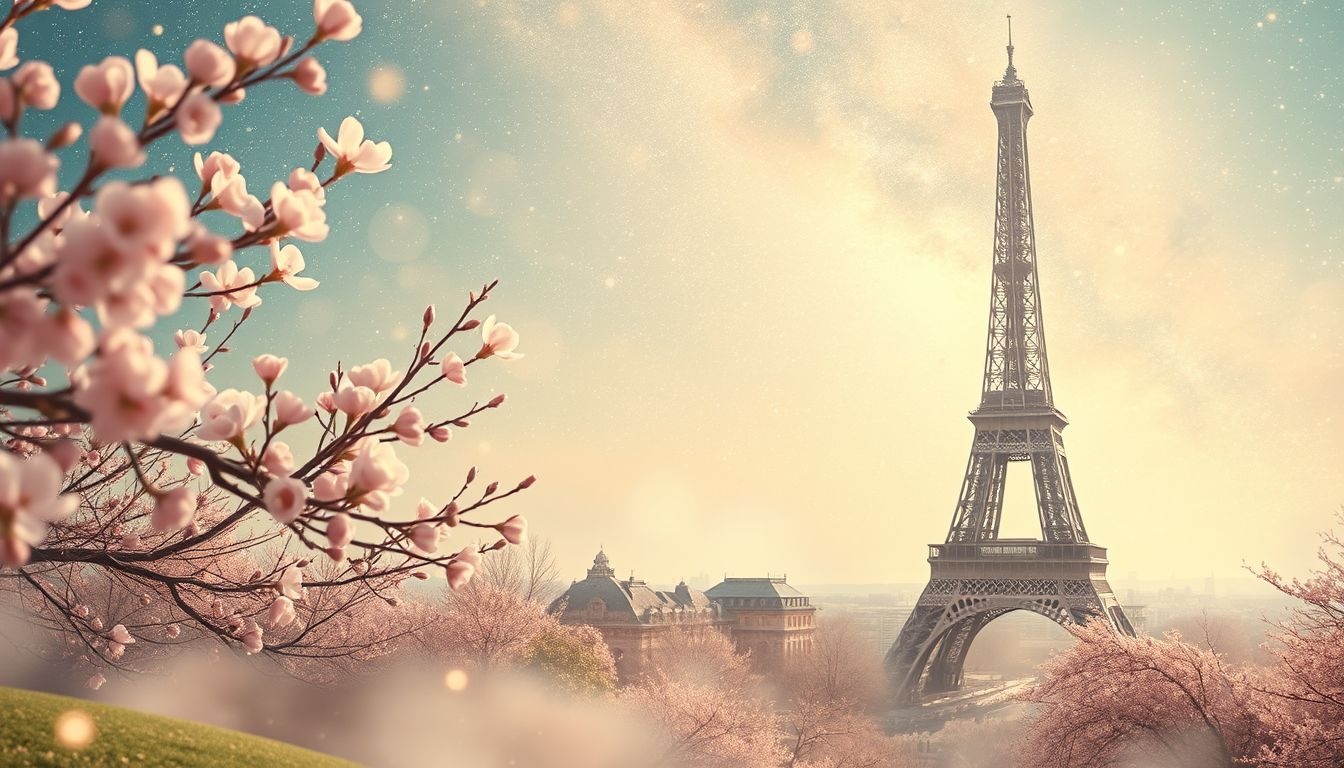 Lentelijke dromen over Parijs symboliseren romantiek en nieuwe beginnen.