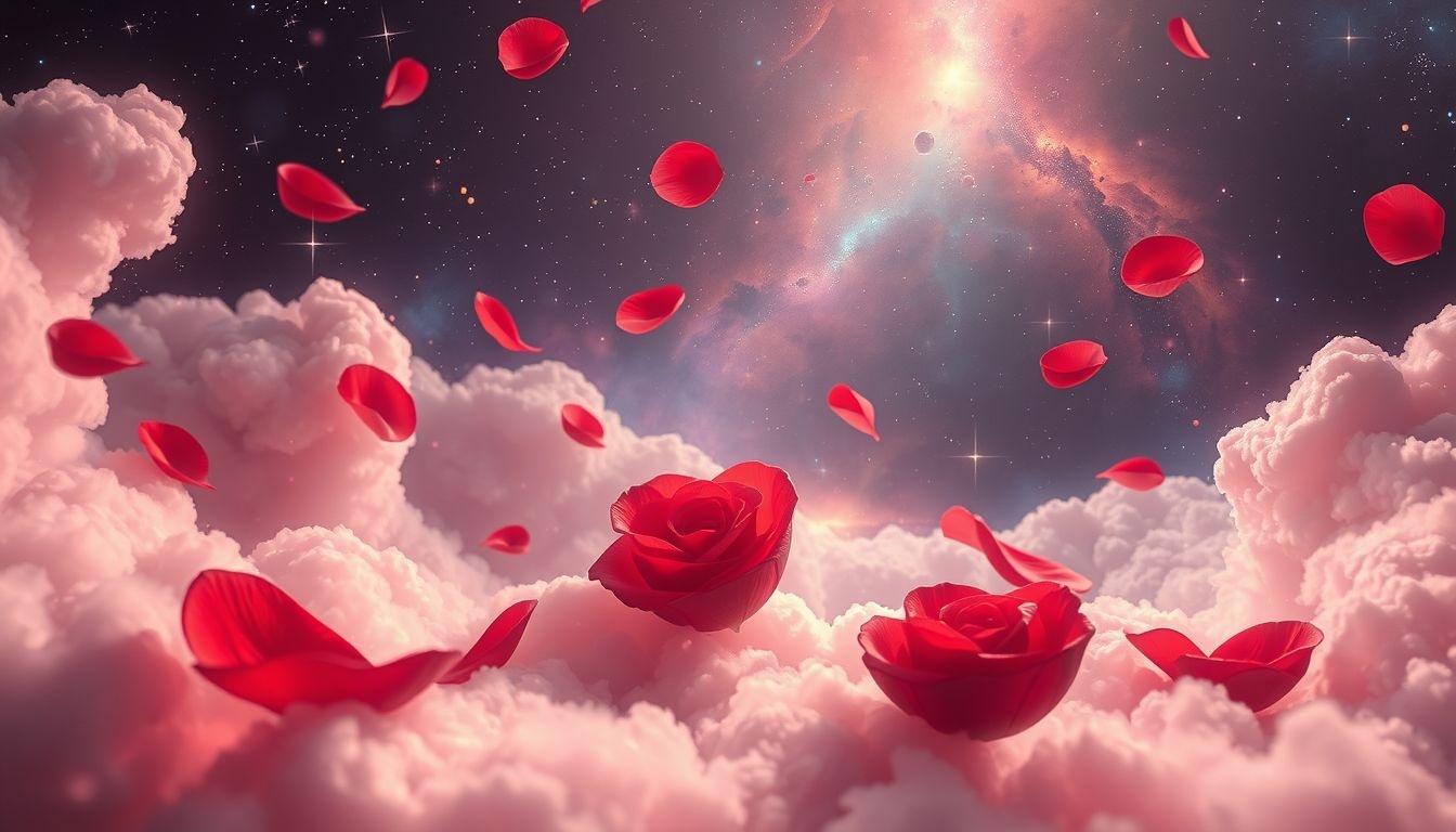 Dromen over rode rozenblaadjes symboliseren vaak passie en liefde.