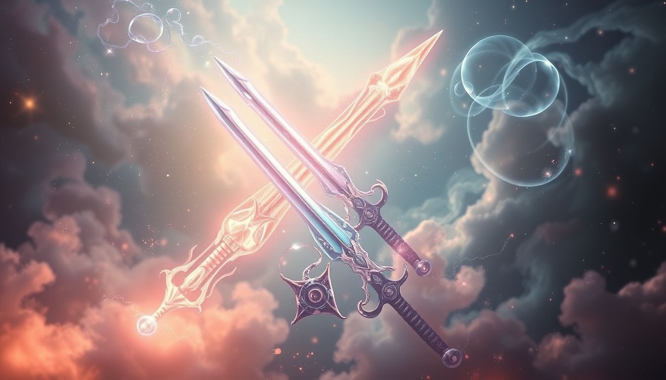 Dromen over zwaarden symboliseren innerlijke strijd en moed.