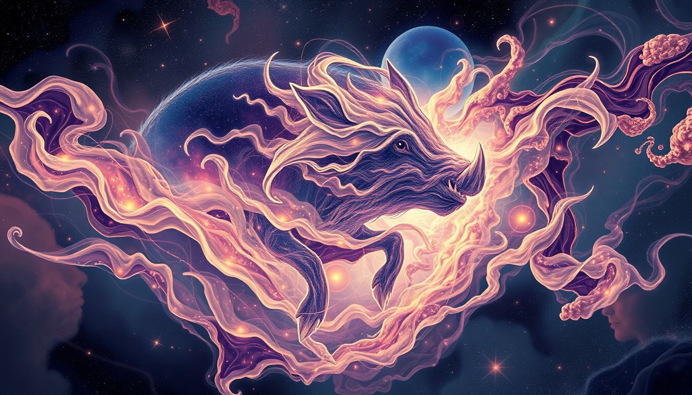 Wilde zwijnen symboliseren agressie en chaos in droombeelden.