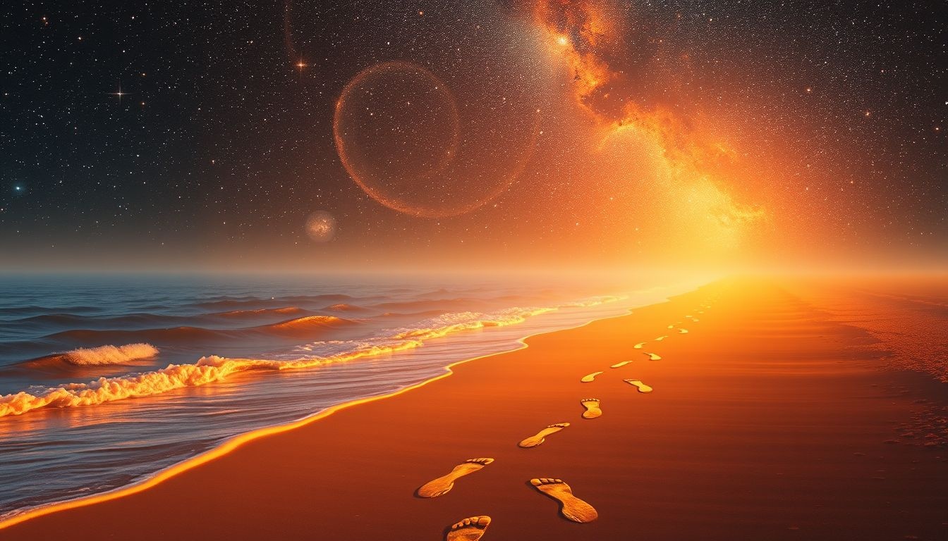 Wandelen langs zee symboliseert rust en nieuwe levensinzichten.