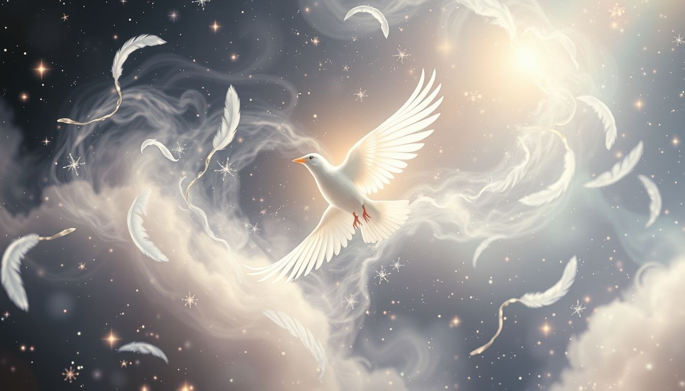 Een witte spreeuw symboliseert zeldzame, bijzondere inzichten in dromen.
