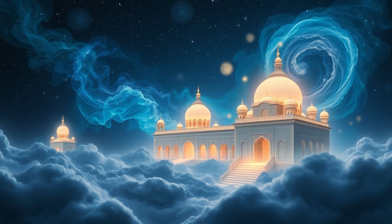 Dromen over het Alhambra in de nacht symboliseert verborgen mysterieën.
