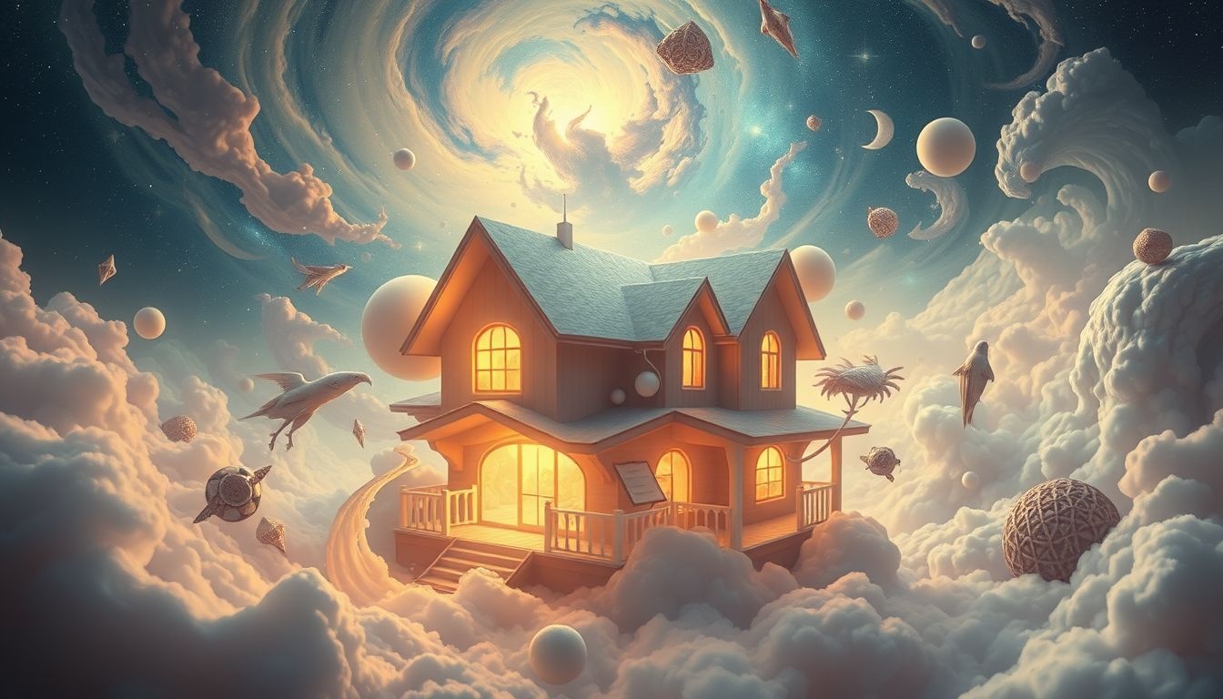 Een veranderend huis symboliseert innerlijke onzekerheid en groei.