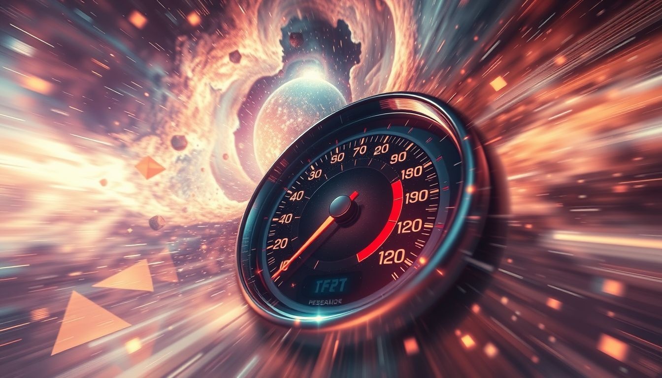 Een tachometer die sneller gaat dan mogelijk symboliseert onrealistische verwachtingen.