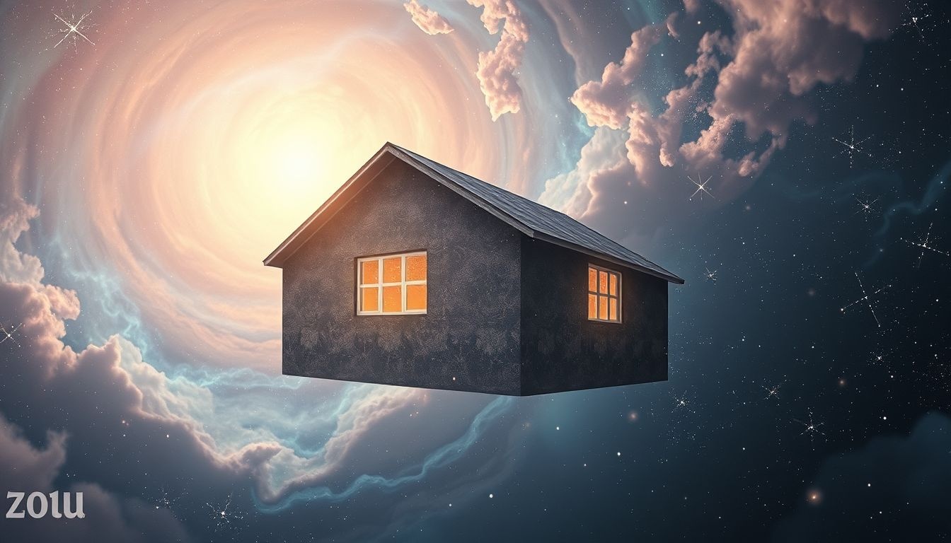 Een nieuw huis zonder ramen symboliseert verborgen emoties en onzekerheid.