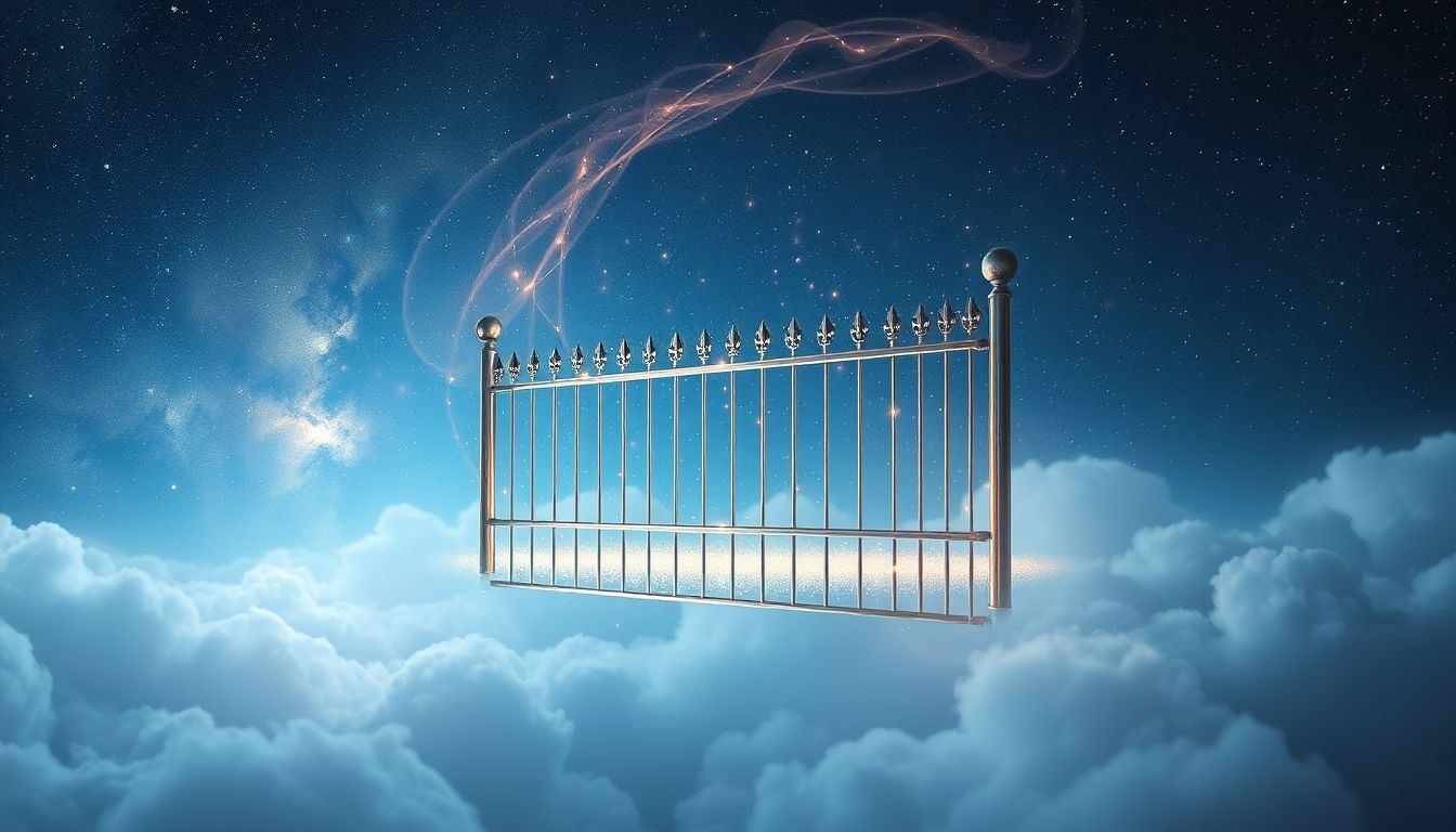 Een metalen hek symboliseert vaak grenzen en bescherming in dromen.