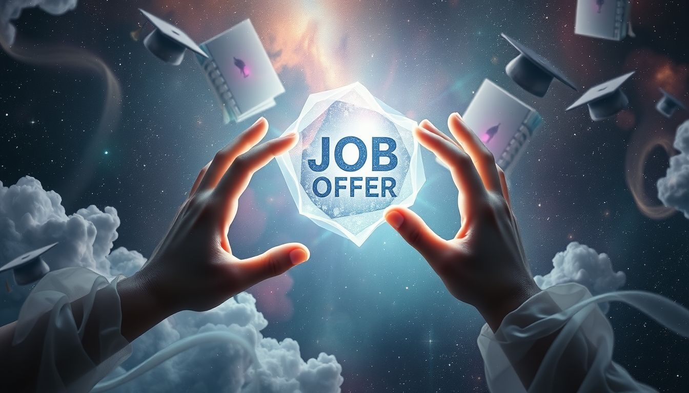 Het afwijzen van een baan na handelsschool symboliseert zelfreflectie en keuzes.