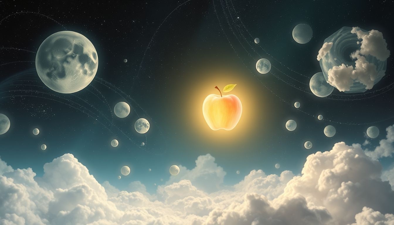 Een appel vinden symboliseert onverwachte kansen en nieuw begin.
