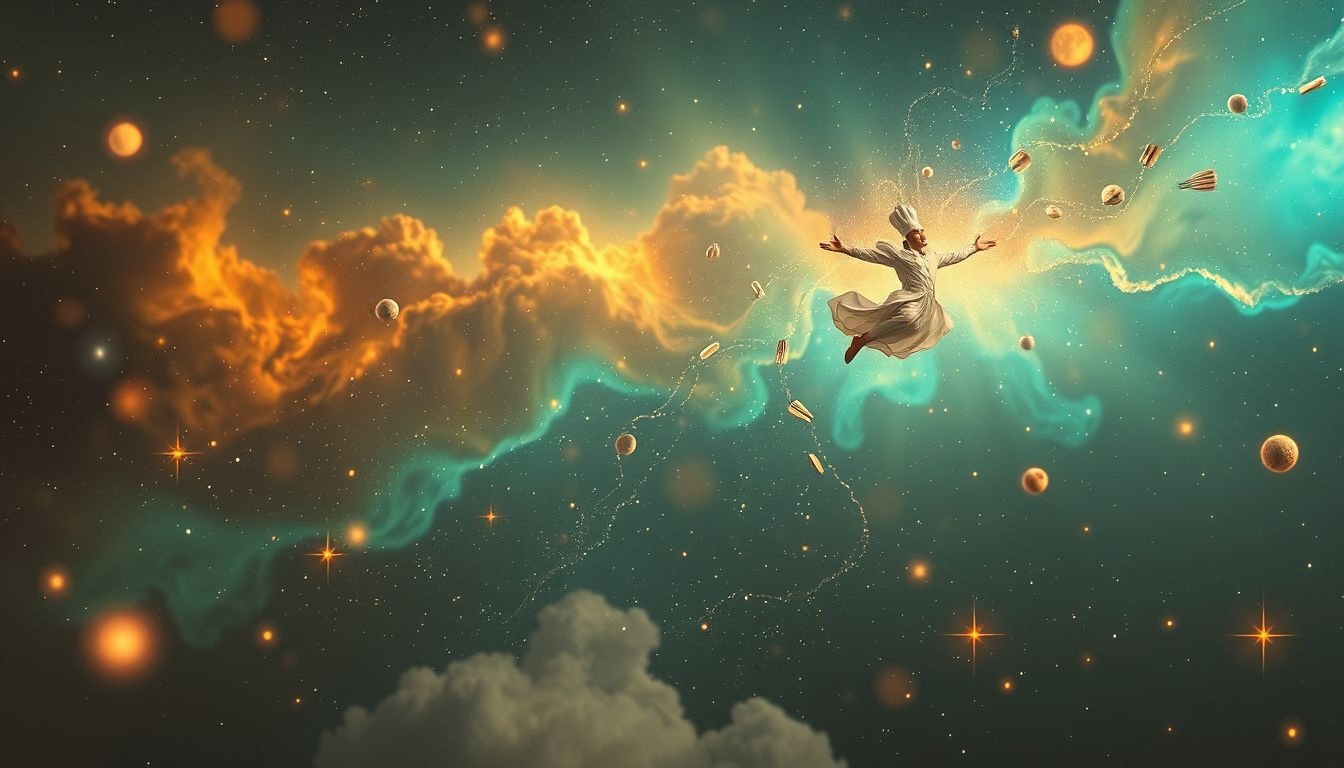 Een kok zien vliegen symboliseert onverwachte veranderingen en creativiteit.