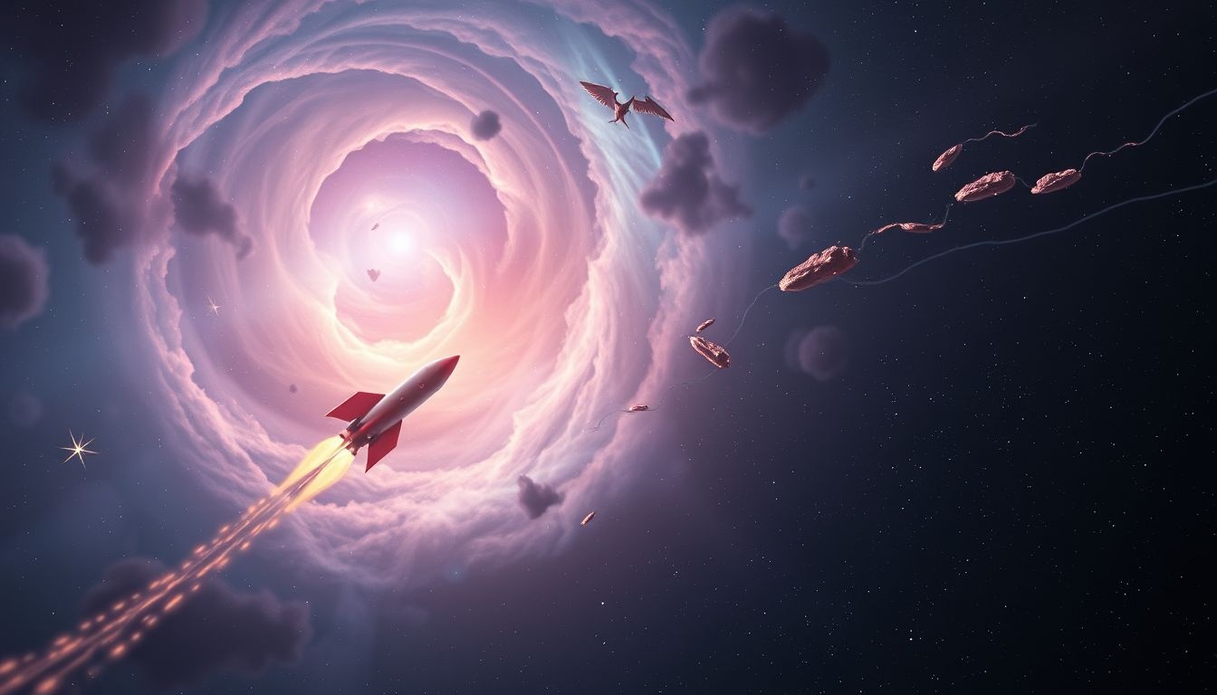 Een trage raket symboliseert uitstel van belangrijke levensveranderingen.