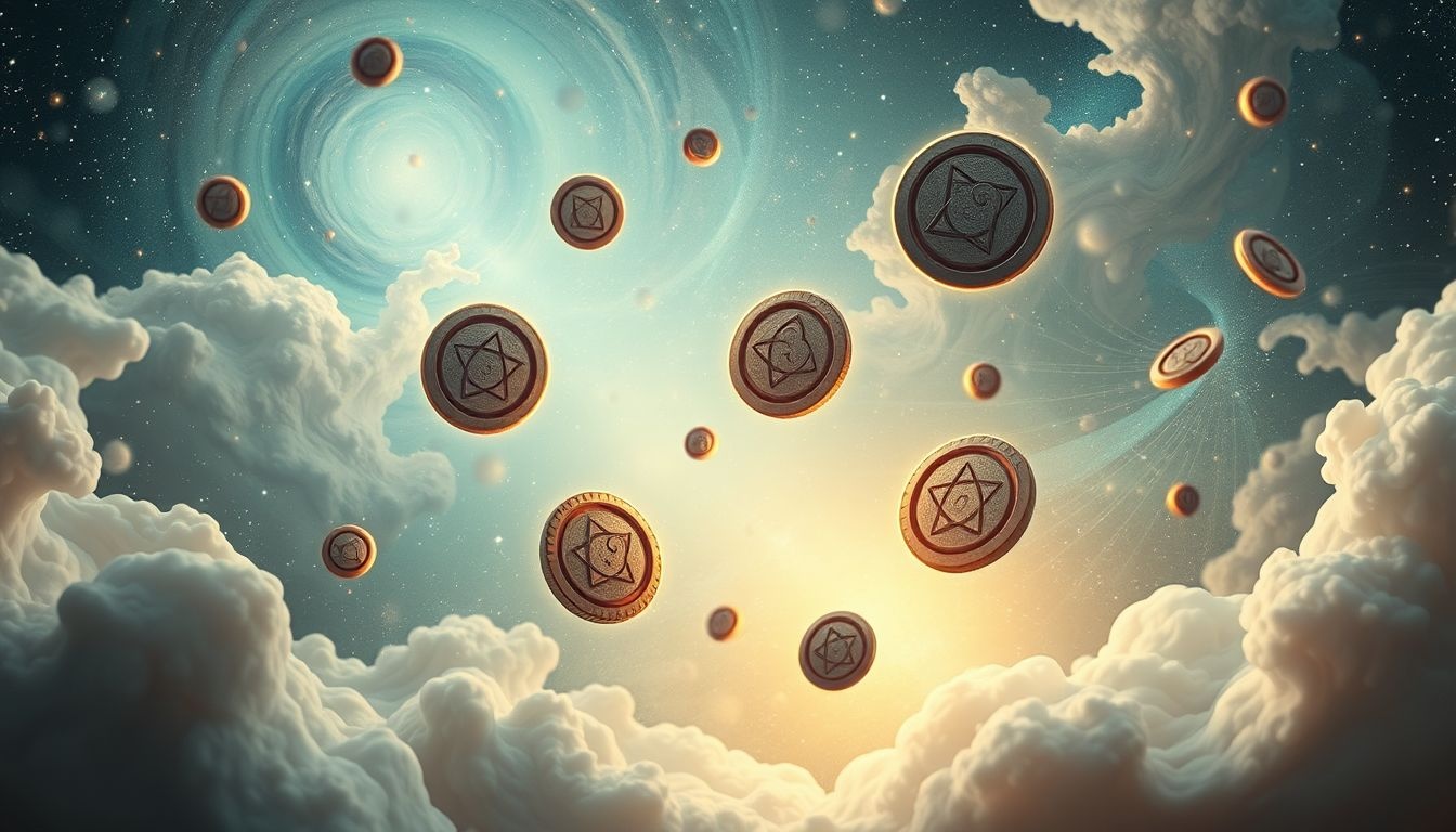 In droom 18 symboliseren veranderende jetons innerlijke transformatie en keuzes.