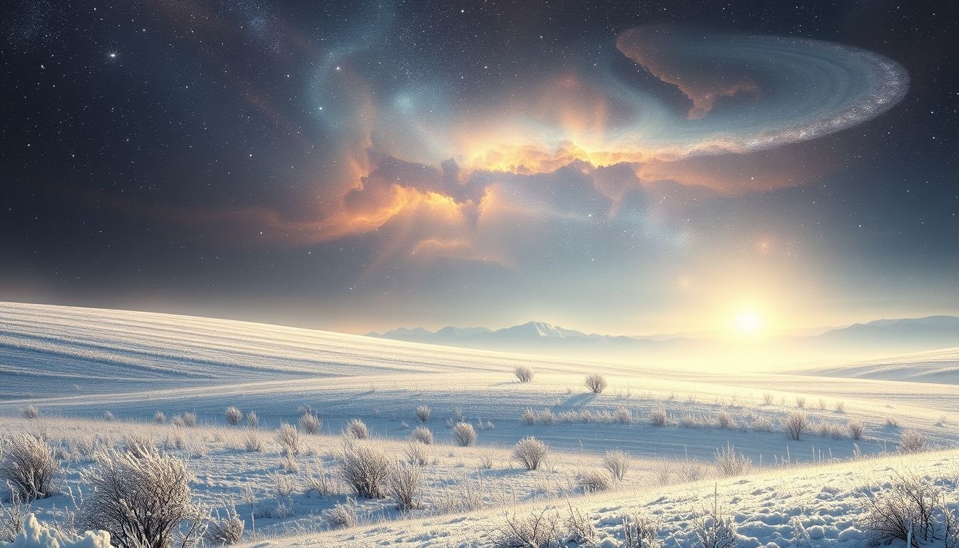Dromen over winterse landbouwgrond symboliseert verborgen groei en geduld.