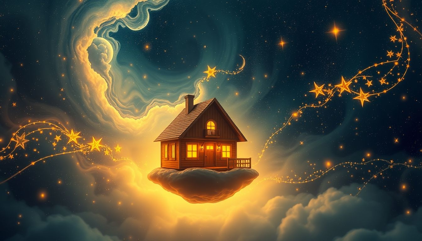 Een knus huisje in dromen symboliseert veiligheid en geborgenheid.
