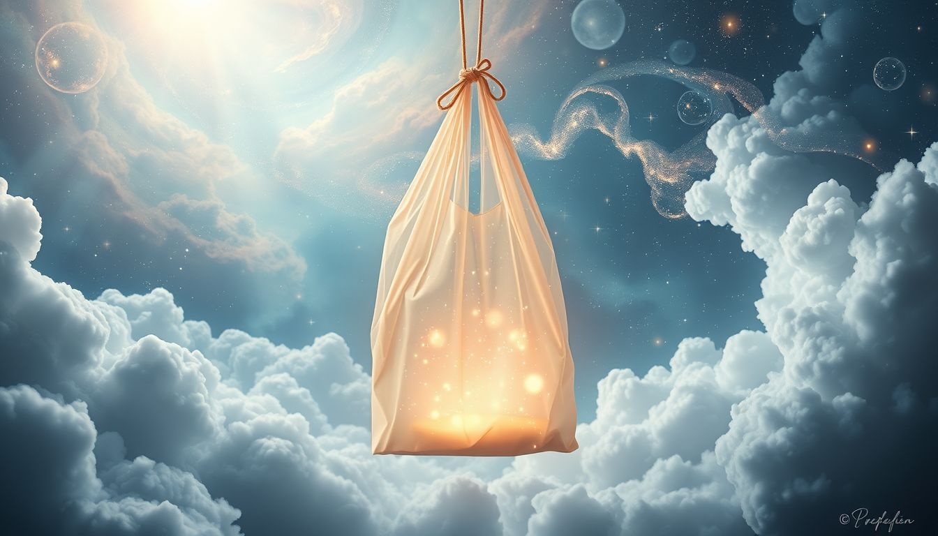 Een lege tas symboliseert vaak gemiste kansen of leegte.