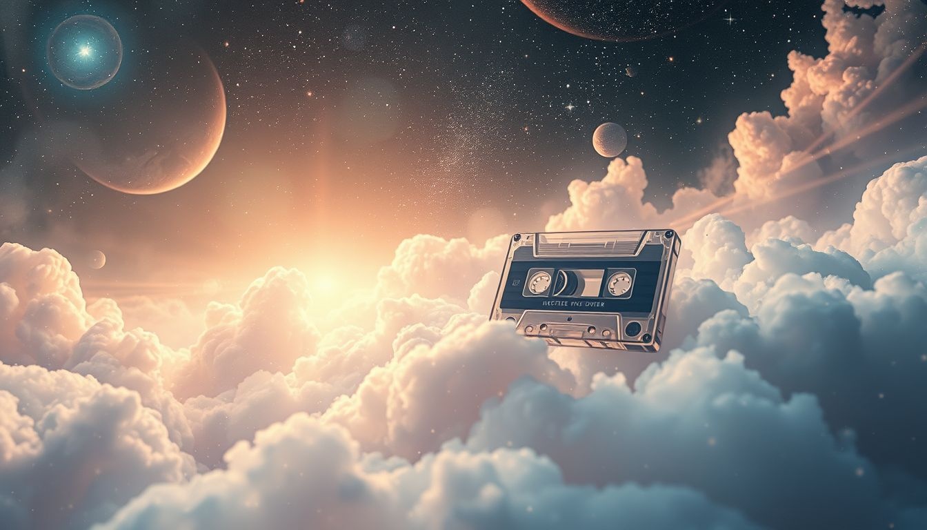 Een cassetteband kopen symboliseert het vastleggen van herinneringen.
