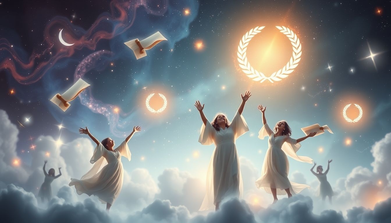 Dromen over diploma vieren symboliseert persoonlijke groei en succesvolle prestaties.