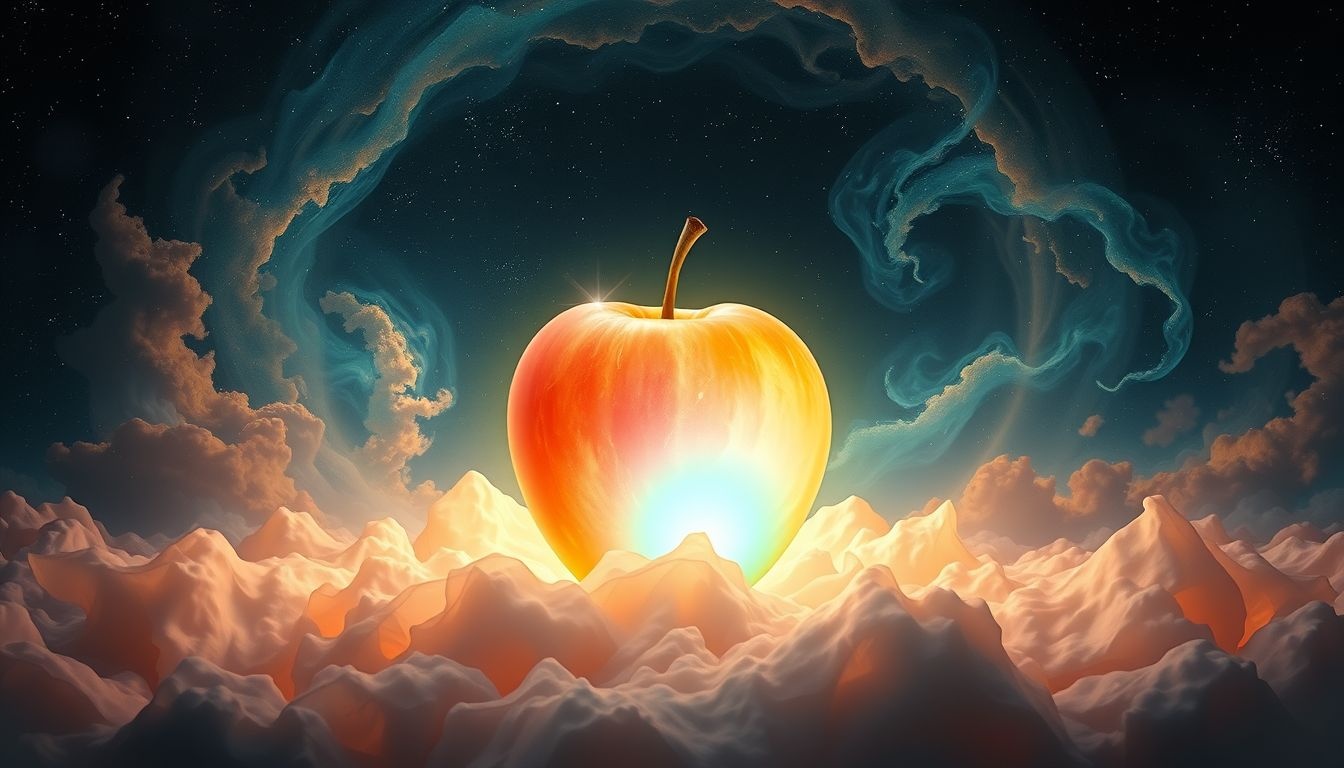 Een appel met vreemde kleur symboliseert onverwachte veranderingen in je leven.