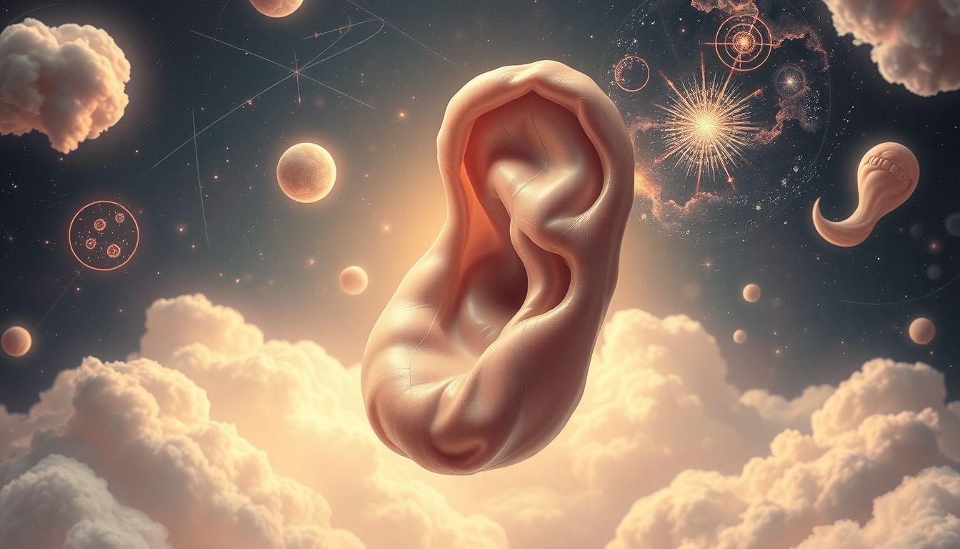 Een vervormd trommelvlies in dromen symboliseert innerlijke emotionele verwarring.
