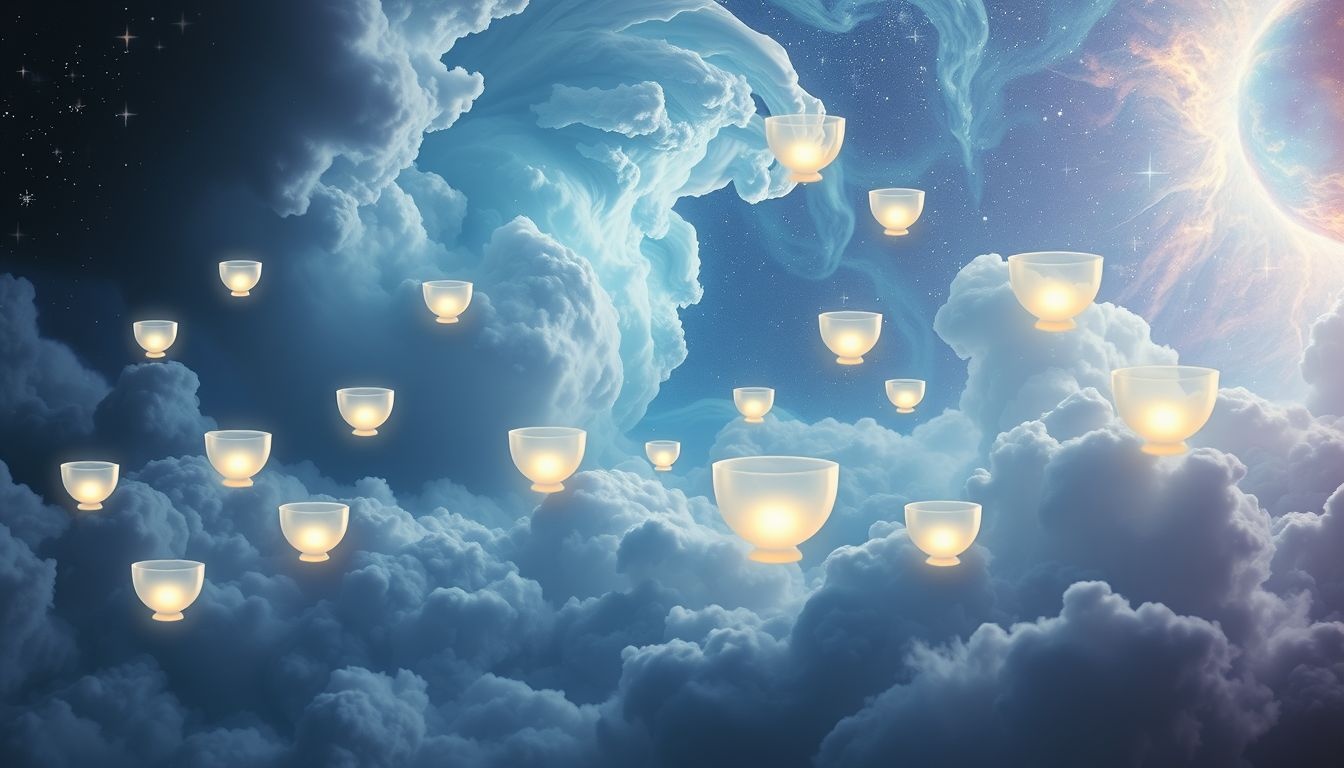 Meerdere dobbelbekers symboliseren vaak kansen en onzekerheid in dromen.