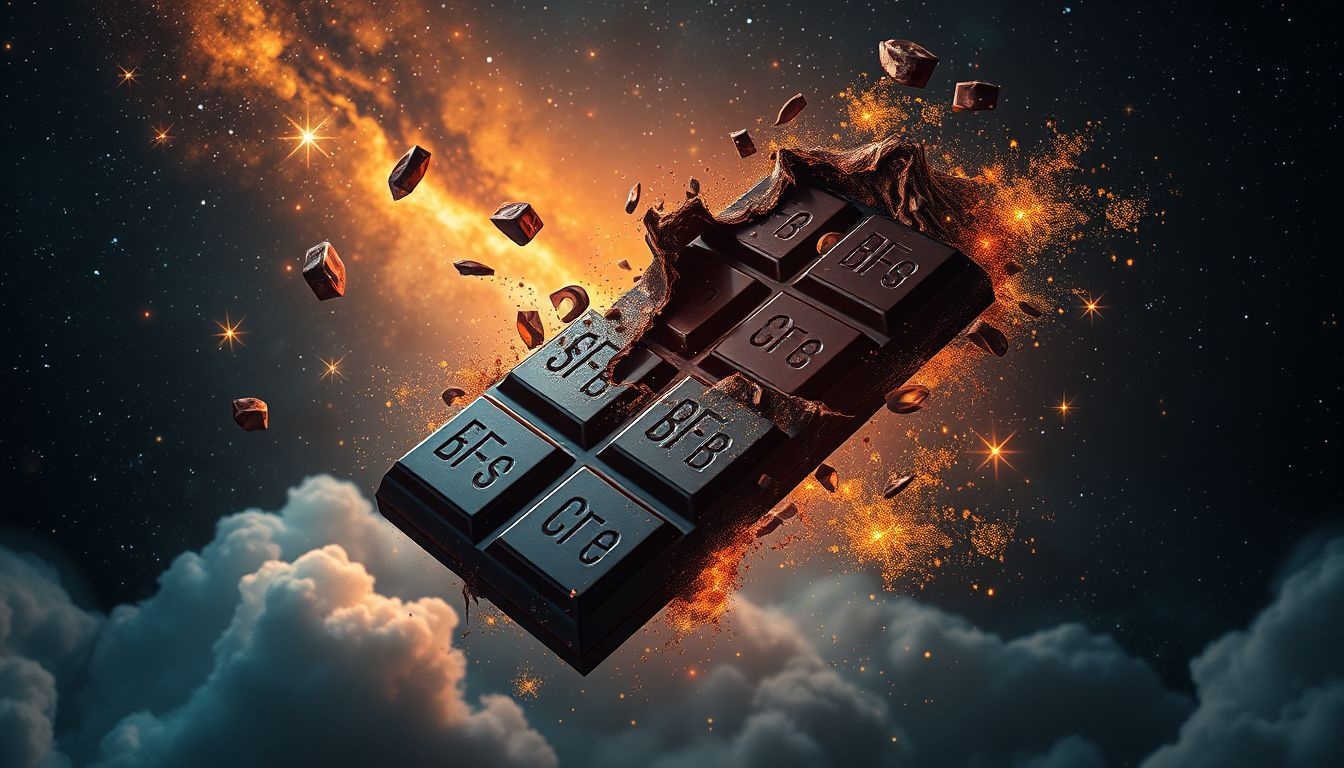 Een bittere chocoladereep symboliseert teleurstelling en verborgen verdriet.