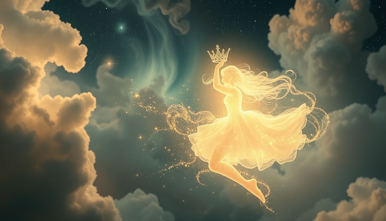 Een huilende prinses symboliseert innerlijke kwetsbaarheid en verdriet.
