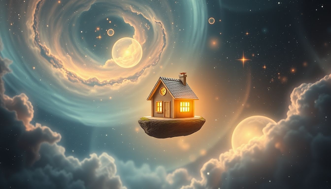 Een klein nieuw huis symboliseert vaak bescheiden nieuwe beginnen.