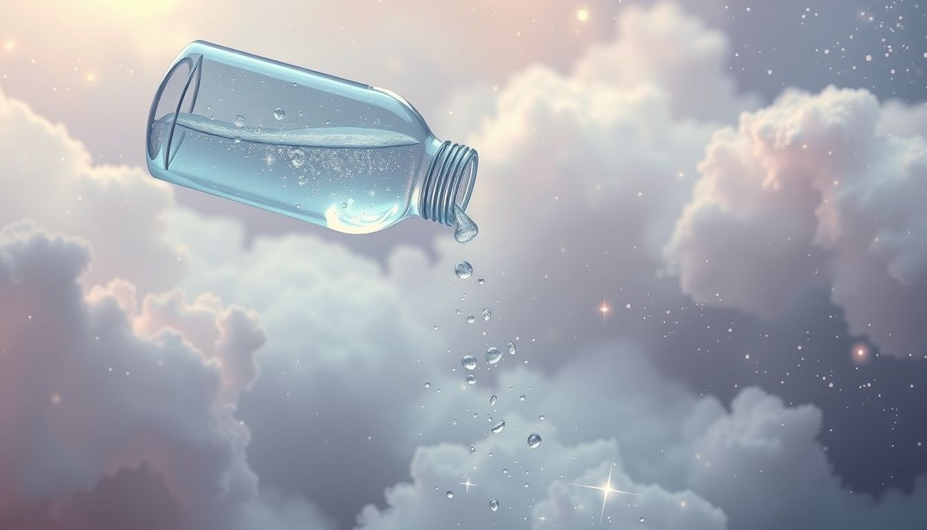 Een lekkende waterfles symboliseert verloren emoties en energie.