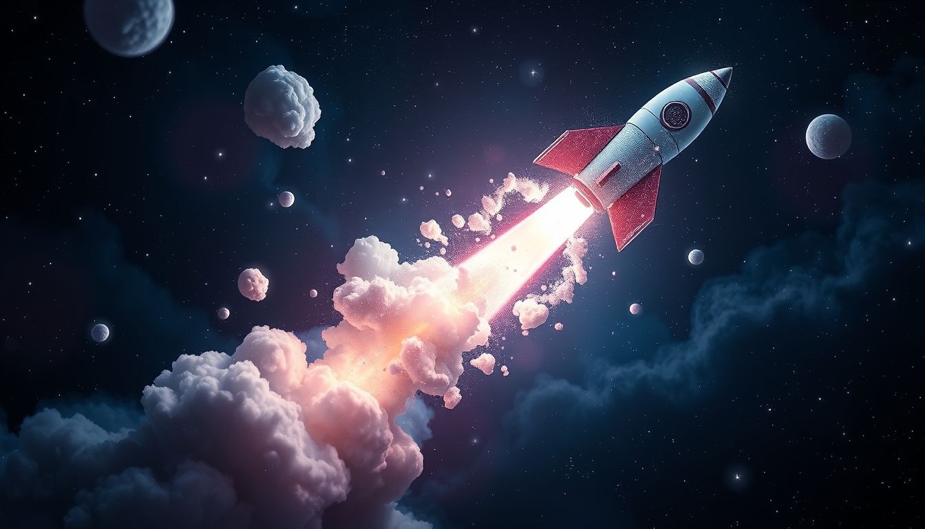 Een raket die ontploft symboliseert vaak falende ambities of plannen.