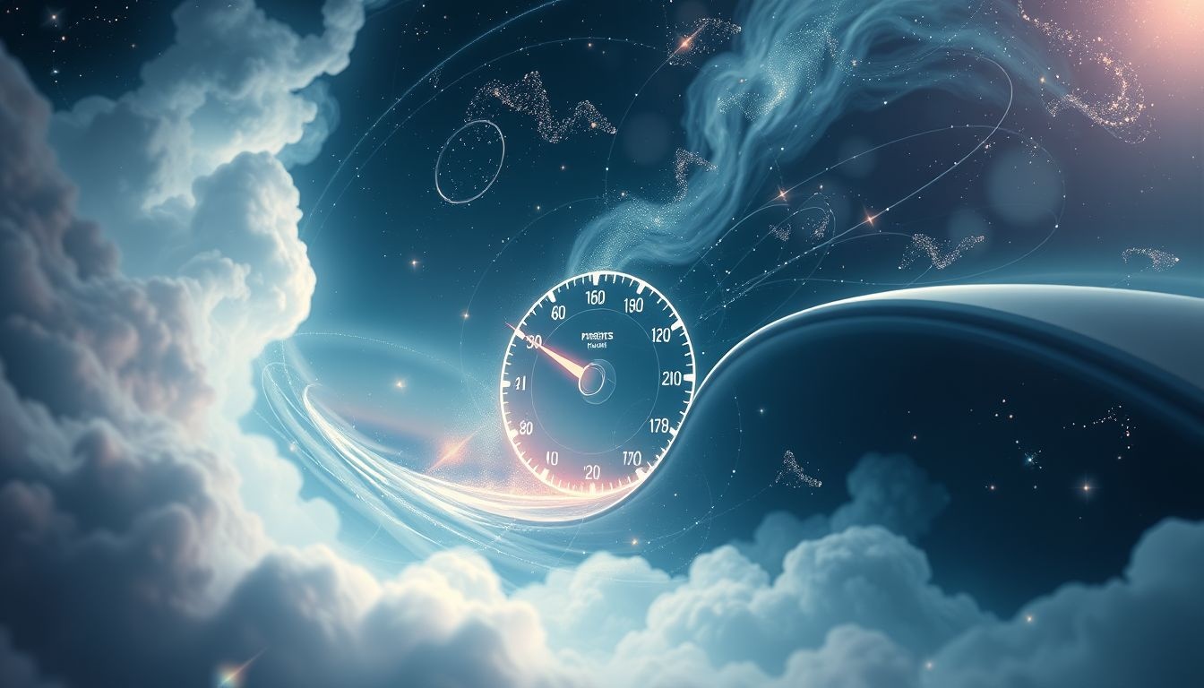Een tachometer in een vliegtuigcockpit symboliseert controle en snelheid.