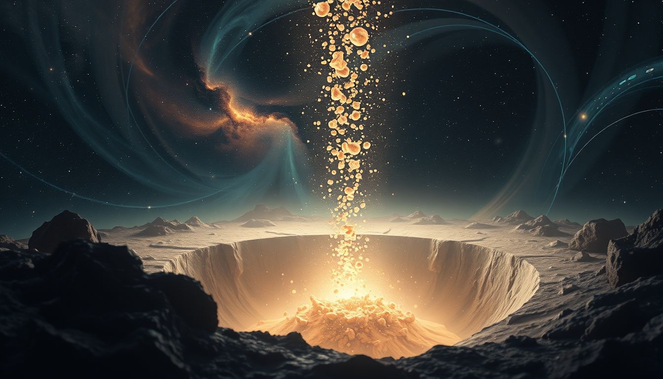 Bezinksel in een put symboliseert verborgen emoties die opstijgen.