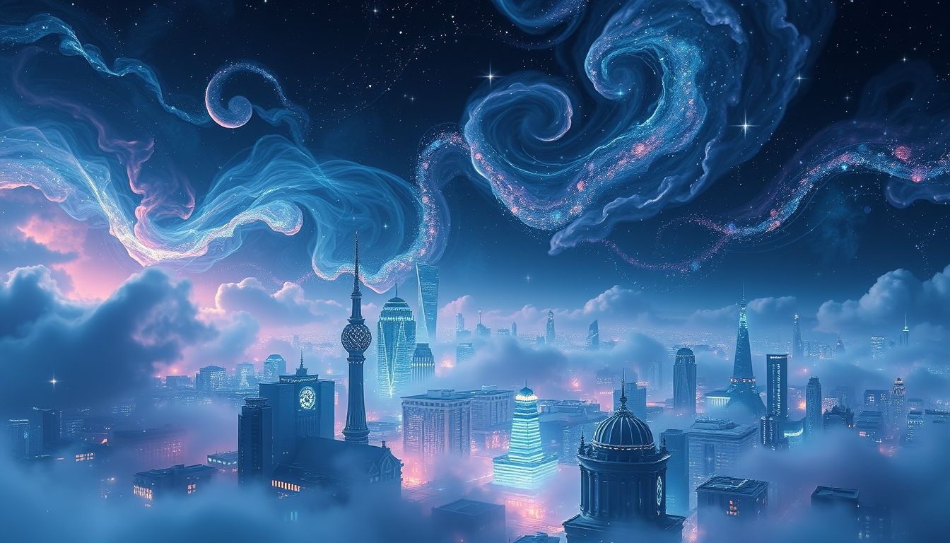 Een stadsgezicht bij nacht symboliseert verborgen emoties en geheimen.
