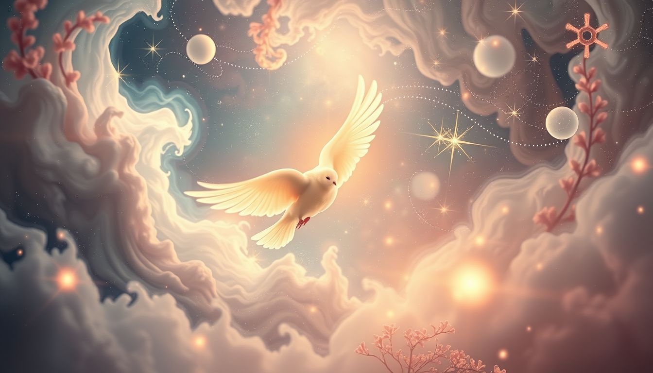 Een tamme duif symboliseert innerlijke vrede en harmonie in dromen.