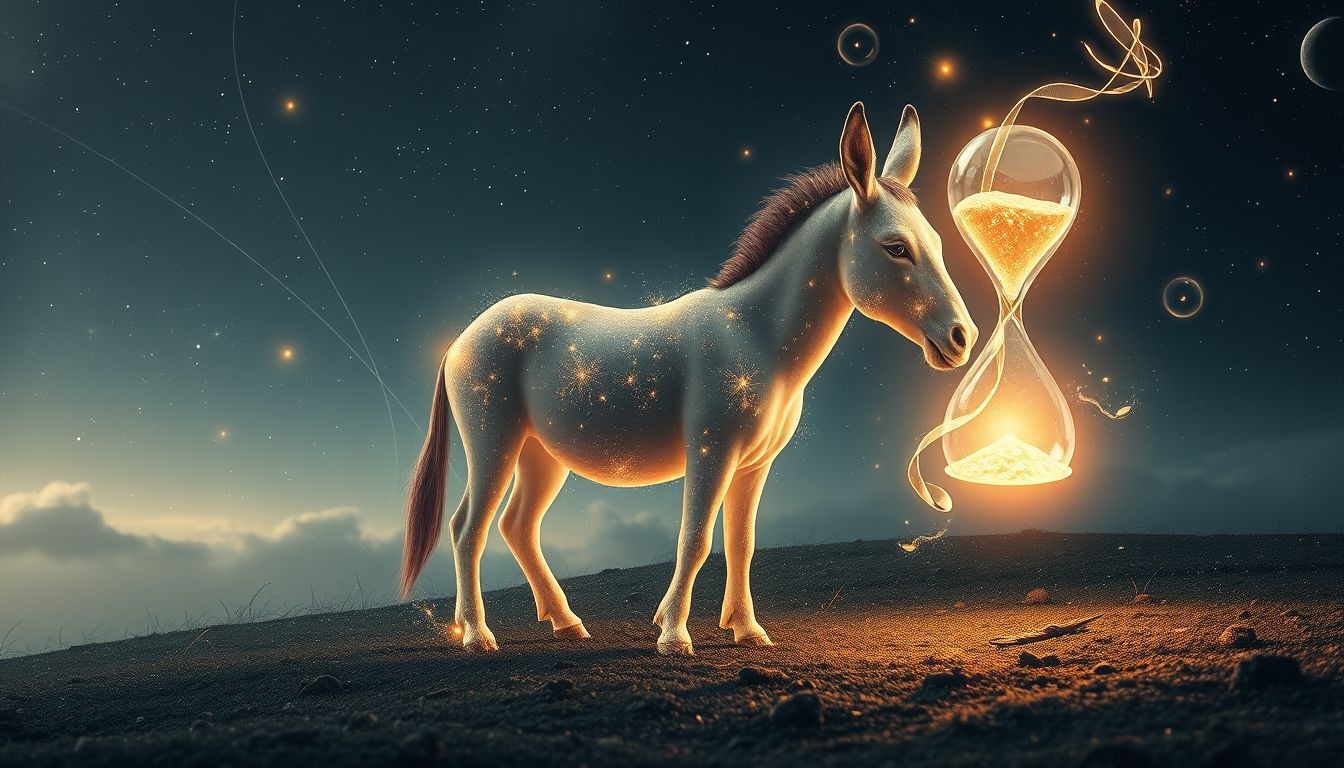 Dromen over een tamme ezel symboliseren geduld en doorzettingsvermogen.