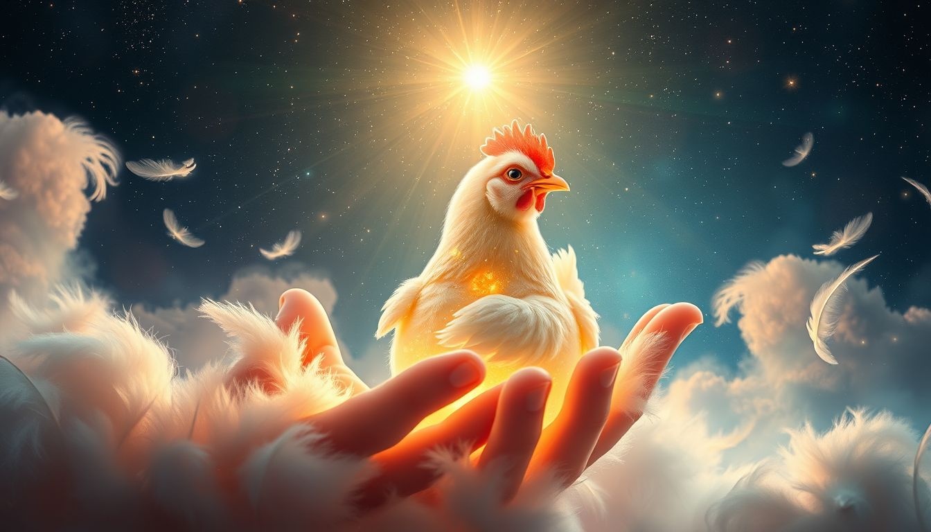 Dromen over een tamme kip symboliseren zorg en beschermend moederinstinct.