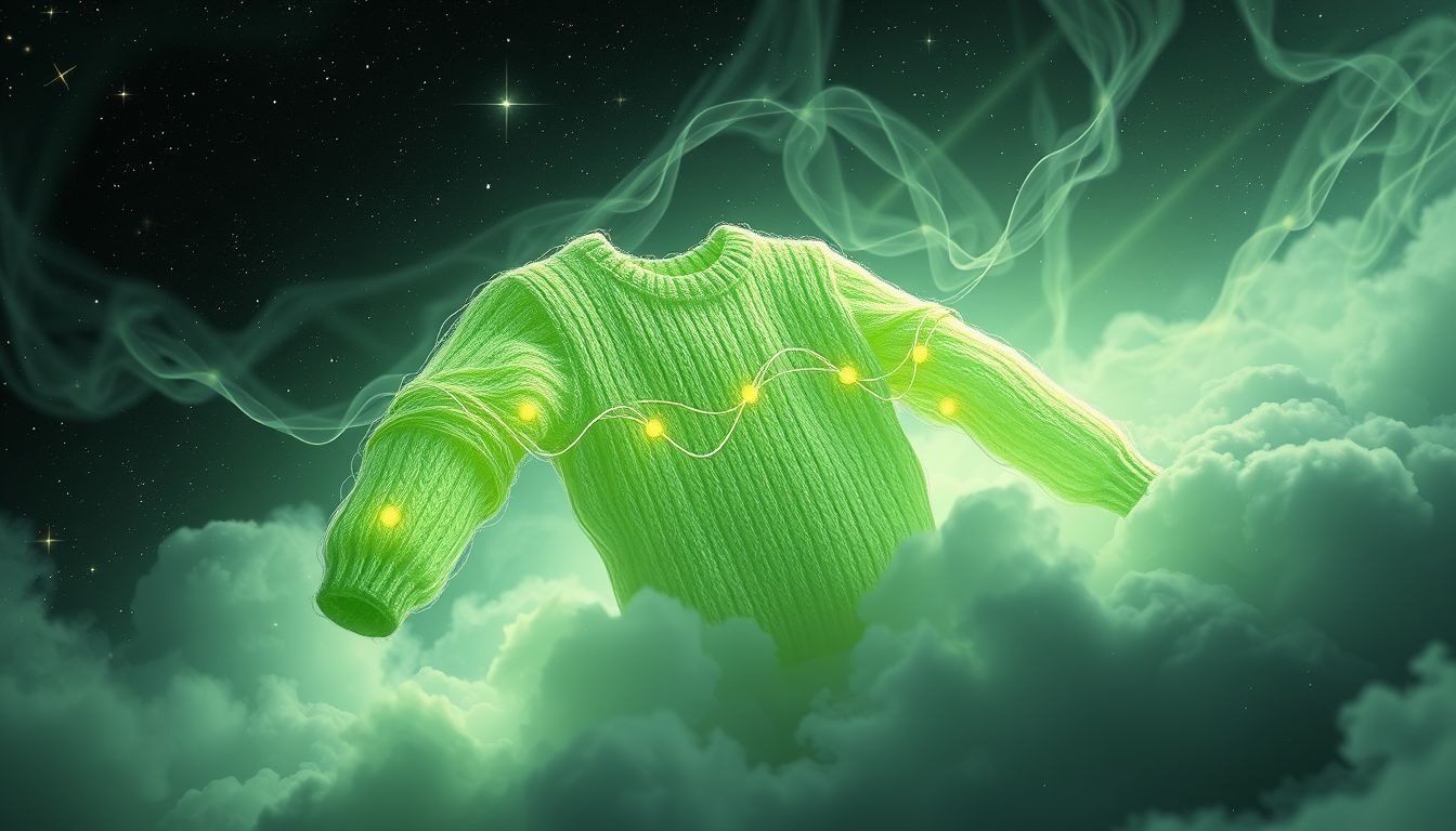 Een groene trui in dromen symboliseert groei en hoop.