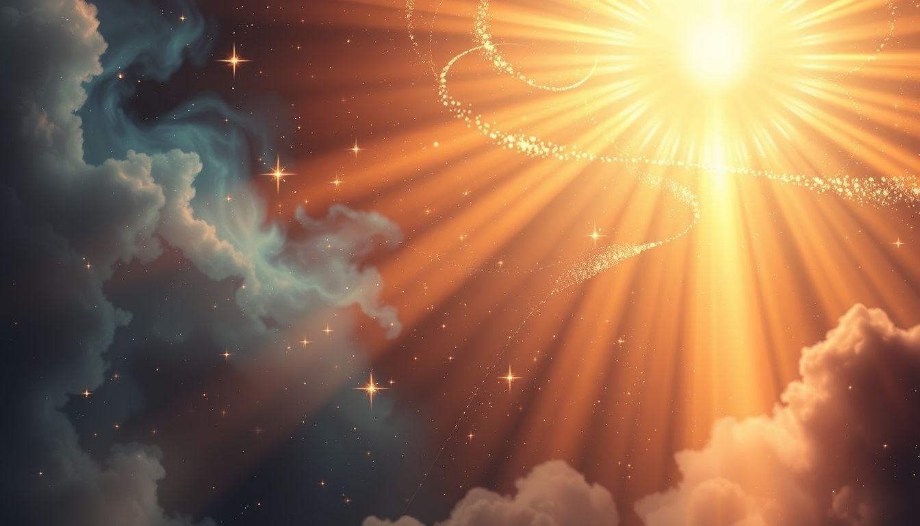 Zonnestralen symboliseren innerlijke rust en helende energie.