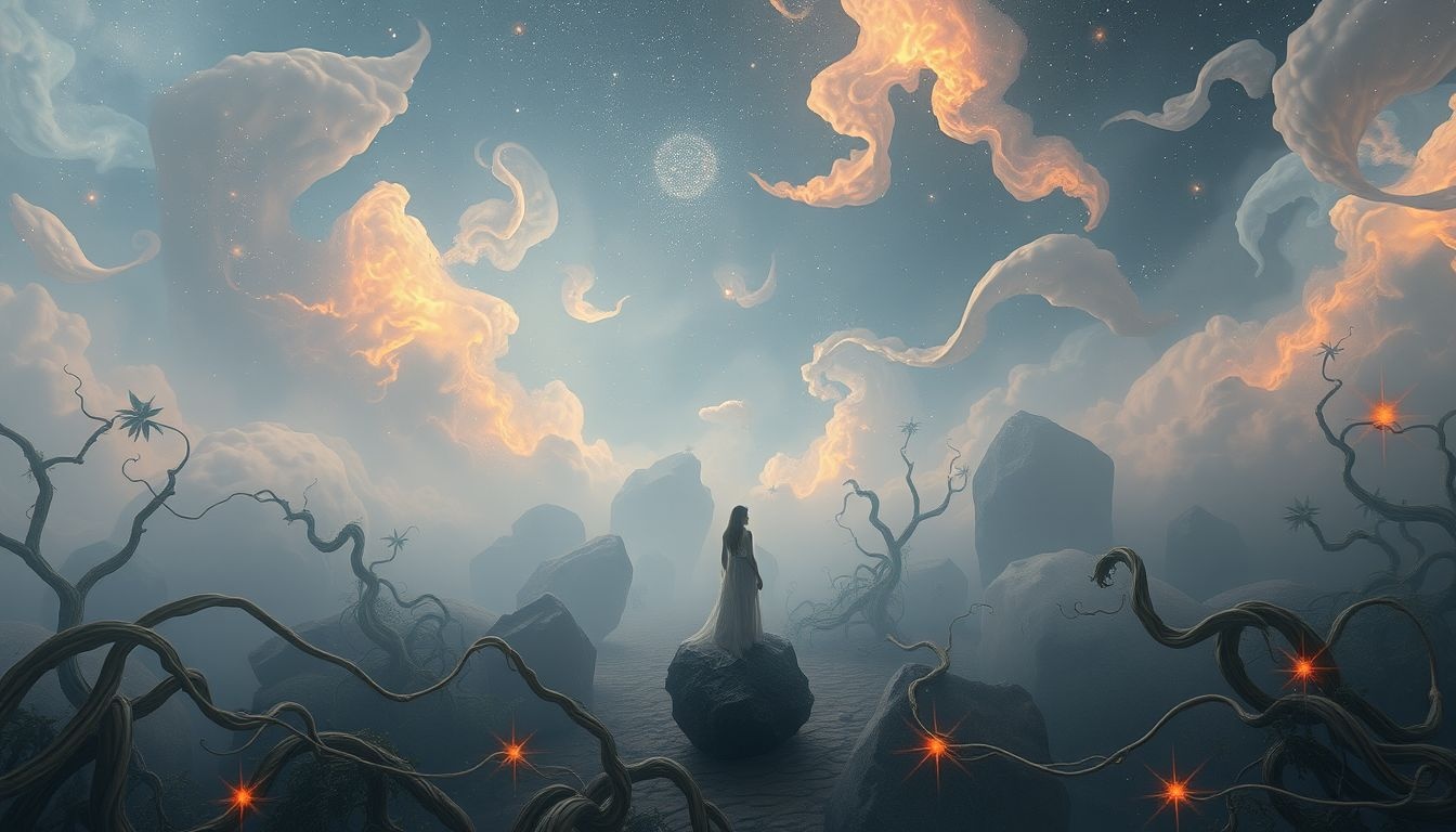 Adam alleen in de wildernis symboliseert innerlijke eenzaamheid en zelfontdekking.